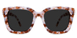 Acra gray Polarized in praline variant with wide square frame 