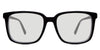 Bik black tinted Standard Solid glasses in jet-setter variant - it's square acetate frame