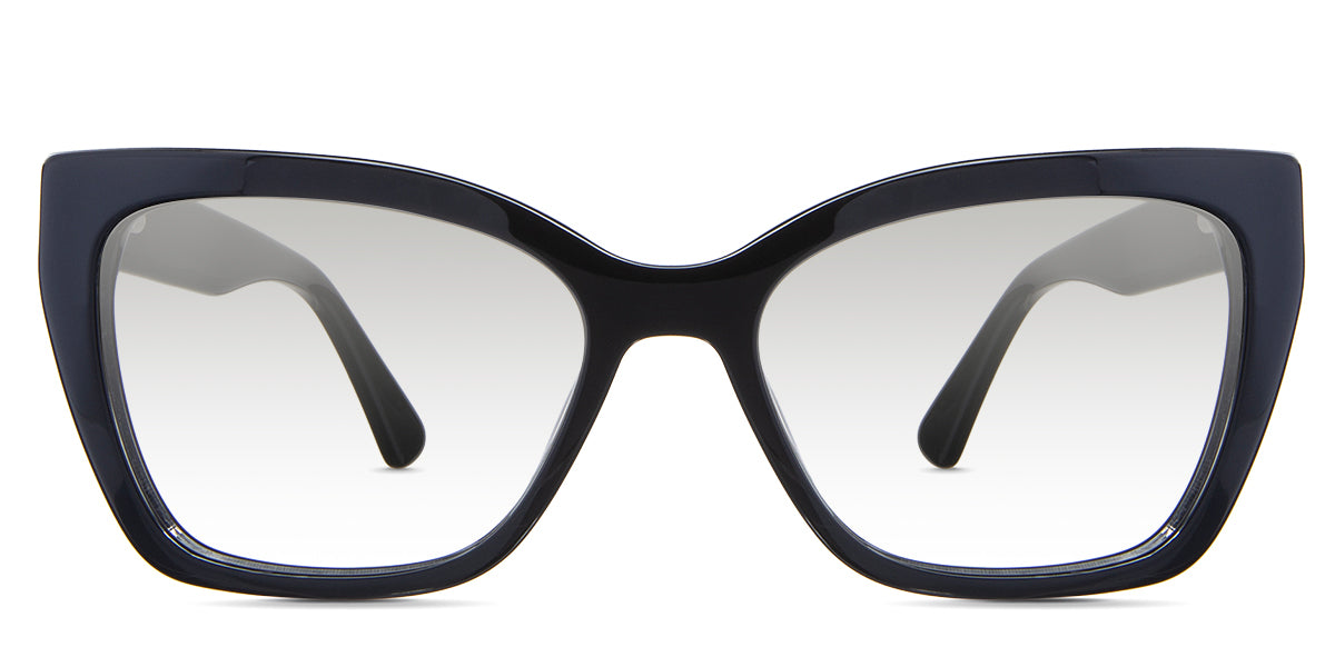 Deanna black tinted Standard Solid in the Midnight variant - it's a cat-eye shape frame with a low nose bridge and a short temple arm.