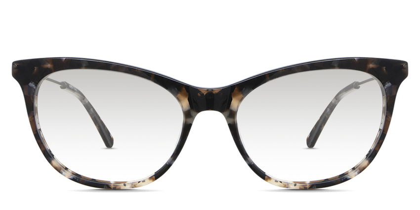 Gaia black tinted Gradient in panthera variant - are a cat-eye shape frame in tortoise color with an oval shape lens 51 mm wide.