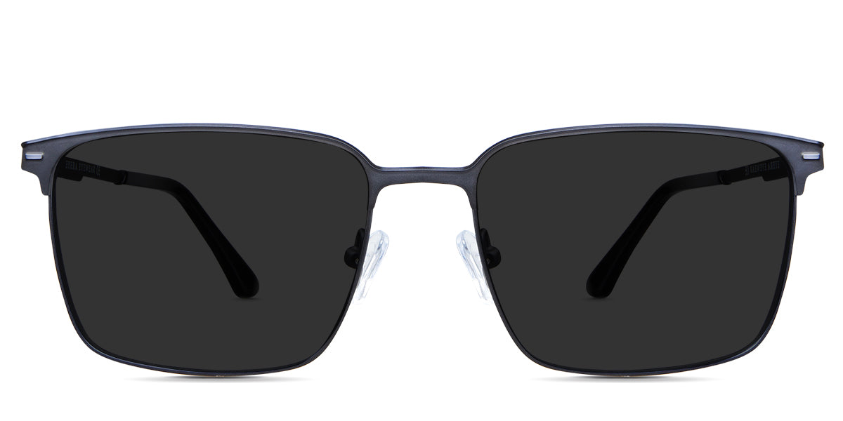 Griffin Gray Polarized in the eleodes variant - is a full-rimmed frame with a narrow-width nose bridge and a slim temple arm.