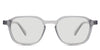 Hank black tinted Standard Solid sunglasses in Sposh variant it's an acetate frame in crystal grey color and have a keyhole-shaped nose bridge.