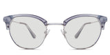 Harkin black tinted Standard Solid eyeglasses in snow angel variant with very thin metal arms