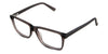 Iniko Eyeglasses in raisin variant - it's transparent frame with grey crystal color.