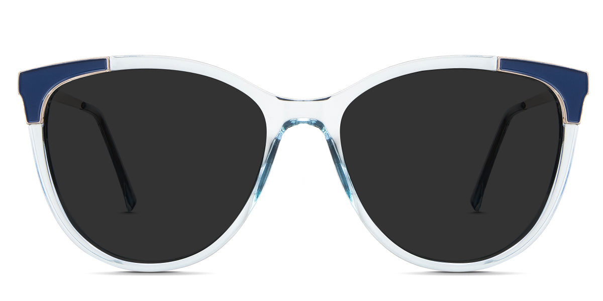 Izara Gray Polarized in the Savoy variant - it's a full-rimmed frame with a narrow nose bridge and a slim metal temple arm.