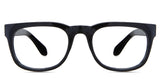 Jett eyeglasses in the midnight variant - are narrow acetate frames in black.