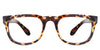 Jett eyeglasses in the ocelot variant - it's a full-rimmed frame in color tortoise.