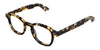 Jovi Eyeglasses in the emys variant - have a regular thick rim and a wide arm.