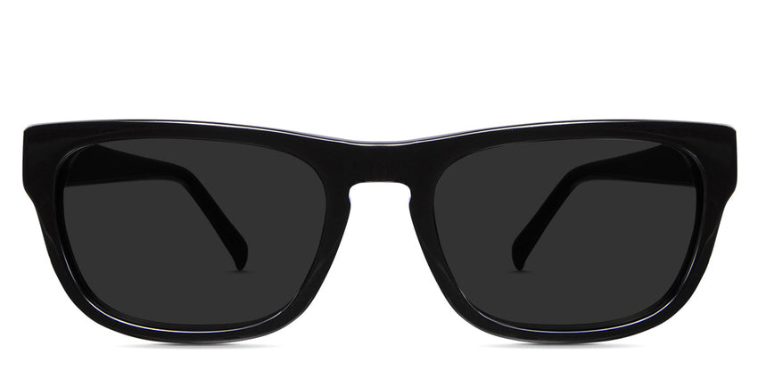 Keliot Gray Polarized glasses in the onyx variant have a solid color frame with a slightly thinner rim and a flat top.