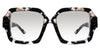 Laga black tinted Gradient sunglasses in velvet variant - with little high nose bridge and inbuilt nose pads