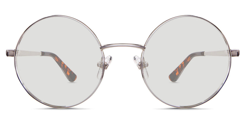 Larsen black tinted Standard Solid eyeglasses in rookwood variant - thin metal frame