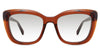 Lesa black tinted Gradient glasses in the Lemur variant - it's a full-rimmed acetate frame with a U-shape regular width nose bridge.