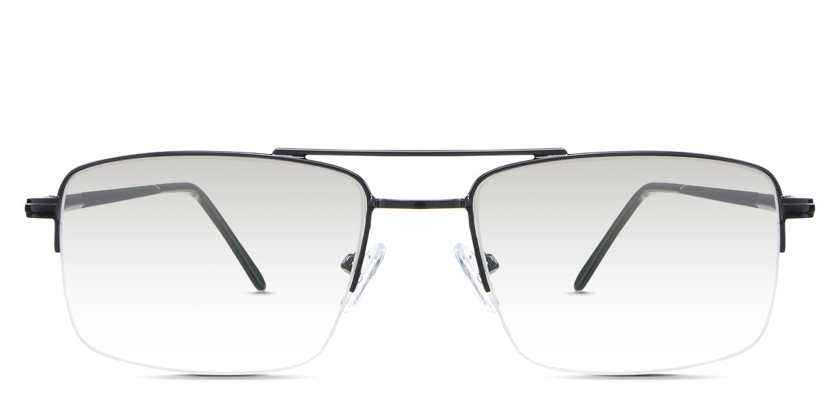 Lister black tinted Gradient glasses in the Cemani variant is a metal aviator-shaped frame with adjustable silicon nose pads.