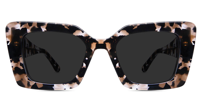 Malva Gray Polarized cat eye glasses in velvet soothing material