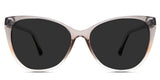 Memphis Gray Polarized in the Sandlot variant - it's an acetate frame with a U-shaped nose bridge and a company name imprinted inside the arm.