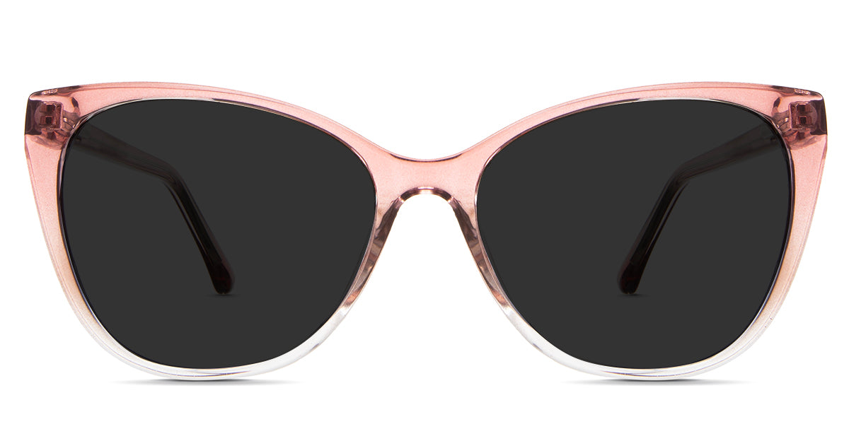 Memphis Gray Polarized in the Starburst variant - it's a cat-ey shape frame with a narrow nose bridge and regular thick temples.