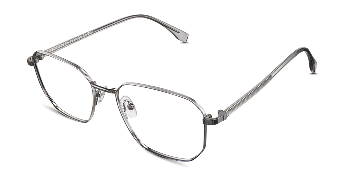 Miko eyeglasses in the antique variant - have geometric shape viewing lenses.