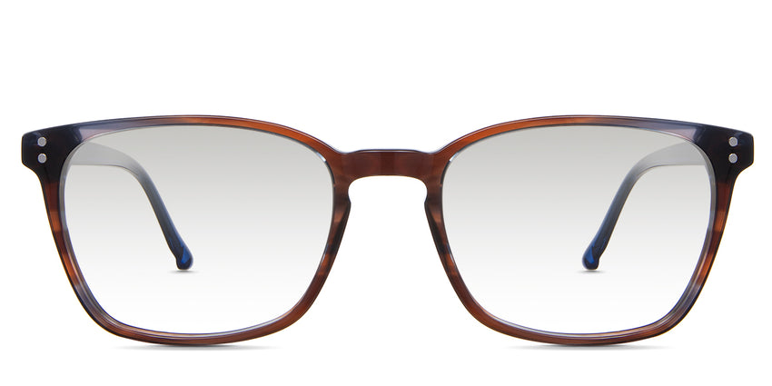 Milong black tinted Gradient in the Mista variant - is a square frame with a wide keyhole-shaped nose bridge and a visible wire core in the arm.
