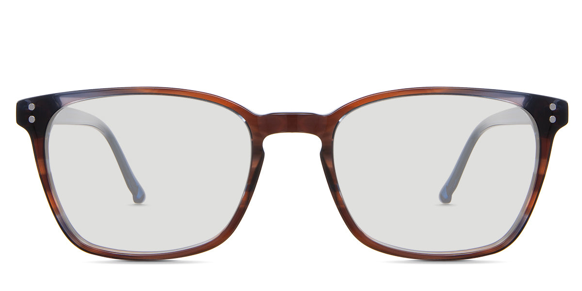Milong black tinted Standard Solid in the Mista variant - is a square frame with a wide keyhole-shaped nose bridge and a visible wire core in the arm.