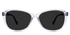 Nanu Gray Polarized in astilbe variant - is a medium frame with a U-shaped nose bridge and a medium thick temple arms.