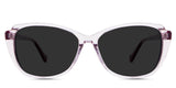 Nanu Gray Polarized in baccara variant - is a transparent frame with a 15mm nose bridge and 140mm temple arms. 
