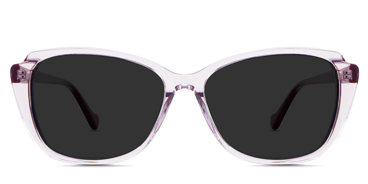 Nanu Gray Polarized in baccara variant - is a transparent frame with a 15mm nose bridge and 140mm temple arms. 