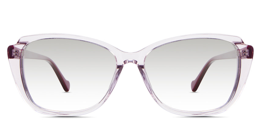 Nanu Black tinted Gradient in baccara variant - is a transparent frame with a 15mm nose bridge and 140mm temple arms.