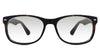Niel black tinted Gradient glasses in the sacalia variant - it's a rectangular frame with a narrow width nose bridge of 18mm and a broad arm and tips.