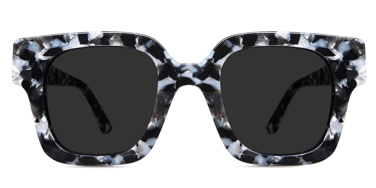 Nimes Gray Polarized in charcoal variant with broad arms and Hip Optical logo on it