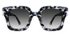 Nimes black tinted Gradient sunglasses in charcoal variant with broad arms and Hip Optical logo on it