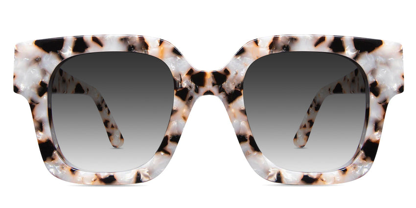 Nimes black tinted Gradient glasses frame in tabar variant - it's tortoiseshell style square frame