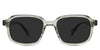 Niro Gray Polarized in the Citron variant - is a medium-sized frame with a U-shape nose bridge and a bar pattern inside the temple tips.