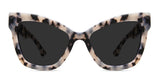 Nocu Gray Polarized in sultry variant it's cat eye tortoise style frame with broad viewing area
