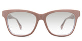 Nyla black tinted Gradient glasses in salmon variant - is a cat-eye frame with built-in nose pad and broad temple arms.
