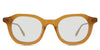 Osiri black tinted Solid glasses in saffron variant - is a full-rimmed medium-sized frame with a high nose bridge and has a brushed texture on the front rim close to the lenses.