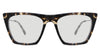 Osta black tinted Standard Solid in panthera variant - is an acetate rectangular frame with a high nose bridge.