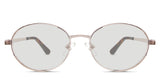 Pettersen black tinted Standard sunglasses in dhurrie variant - oval shape metal frame with thin temple arms