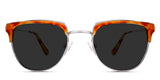 Quinn Gray Polarized in baked ginger variant with thin metal temple arms