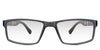 Raul black tinted Gradient in the Arsenic variant - is an acetate frame with a built-in nose bridge and pattern design on the outer arm.