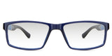Raul black tinted Gradient in the Trypan variant - is a rectangular frame with a narrow-shaped nose bridge and a thick temple.