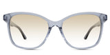Remi Beige Tinted Gradient in the Cerulean variant - an acetate frame with a U-shaped nose bridge and a narrow frame with regular broad temples.