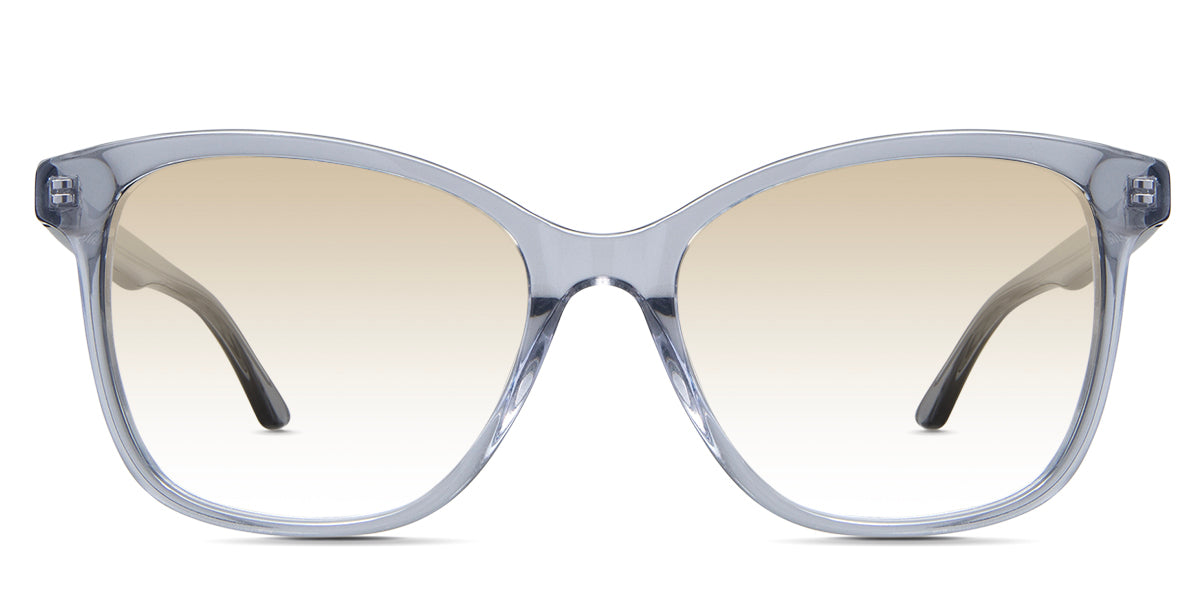 Remi Beige Tinted Gradient in the Cerulean variant - an acetate frame with a U-shaped nose bridge and a narrow frame with regular broad temples.