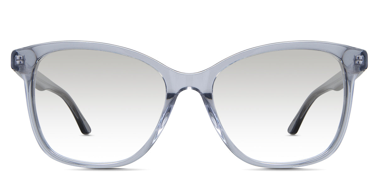 Remi black tinted Gradient in the Cerulean variant - an acetate frame with a U-shaped nose bridge and a narrow frame with regular broad temples.