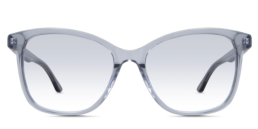 Remi Blue Tinted Gradient in the Cerulean variant - an acetate frame with a U-shaped nose bridge and a narrow frame with regular broad temples.