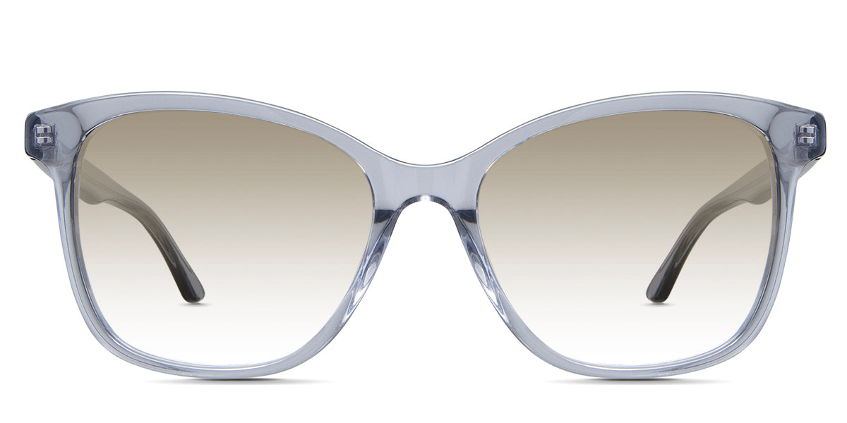 Remi Brown Tinted Gradient in the Cerulean variant - an acetate frame with a U-shaped nose bridge and a narrow frame with regular broad temples.