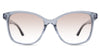 Remi Rose Tinted Gradient in the Cerulean variant - an acetate frame with a U-shaped nose bridge and a narrow frame with regular broad temples.