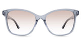 Remi Rose Tinted Gradient in the Cerulean variant - an acetate frame with a U-shaped nose bridge and a narrow frame with regular broad temples.