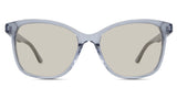 Remi Brown Tinted Standard Solid in the Ceruleanvariant - an acetate frame with a U-shaped nose bridge and a narrow frame with regular broad temples.