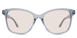 Remi Rose Tinted Standard Solid in the Cerulean variant - an acetate frame with a U-shaped nose bridge and a narrow frame with regular broad temples.