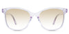 Remi Beige Tinted Gradient in the Violet variant - it's a transparent frame with built-in nose pads and a short 140 mm temple arm.